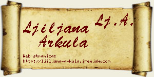 Ljiljana Arkula vizit kartica